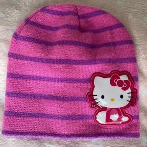 Hello Kitty purple and pink beanie!